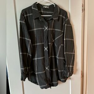 Maurices Gray Plaid Flannel 2X